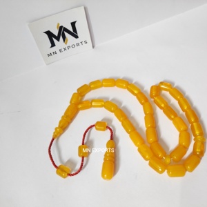 Rosario Musulmán Ecológico, Collar Tasbih con Borla, Estilo Ángel, Cuentas de Resina Pulida, Decoración del Hogar, Artesanía, Joyería - Product Image 4