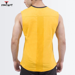 Profesional de alta calidad Popular transpirable 100% algodón ropa deportiva gimnasio entrenamiento sin mangas Casual tejido método - Product Image 3