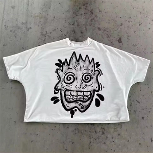 Personnalisable 100% coton hommes surdimensionnés recadrée Boxy T-Shirts 300 GSM poids lourd goutte épaule haute qualité grande taille - Product Image 5