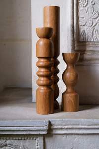 Portavelas de madera pura, producto de lujo para decoración del hogar, con vidrio, decoración para bodas, portavelas de madera. - Product Image 2