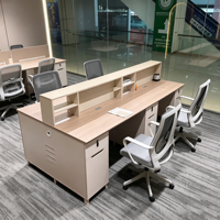 Poste de travail modulaire pour bureau, poste de travail pour 4 personnes, design de poste de travail informatique, table de poste de travail