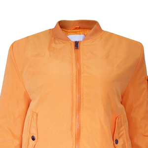 Nouvelle veste bomber pour femme, streetwear respirant et à séchage rapide, logo personnalisé, faible MOQ, vente en gros, meilleure qualité, couleur unie, nylon - Product Image 3