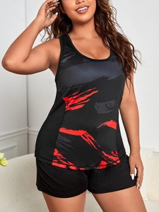 Camiseta sin mangas corta de talla grande de algodón 100% de alta calidad para mujer, camiseta sin mangas ajustada Sexy lisa con diamantes de imitación en blanco, camiseta sin mangas acanalada para Wo - Product Image 5