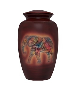 Urnas de diseño exclusivo con diseño de metal único de alta calidad estándar Urnas de cremación y diseño de acabado pintado - Product Image 1