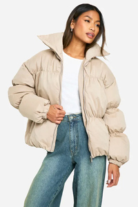 Veste rembourrée OEM Peached de qualité supérieure pour femmes, col haut, surdimensionnée et matelassée, doudoune d'hiver à bulles pour femmes - Product Image 2