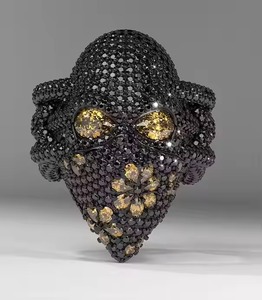 Anillos de diamantes de moissanita de joyería fina para hombre de 925 de plata real con diseño personalizado de hip hop helado para hombre - Product Image 1