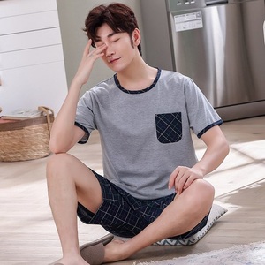 100% Mềm Cotton Mens Pyjama Thiết Lập Tùy Chỉnh In Ngắn Tay Áo Quần Áo Ngủ Độ Bền Cao Giản Dị Ngủ Nhà Sử Dụng Loungewear - Product Image 2