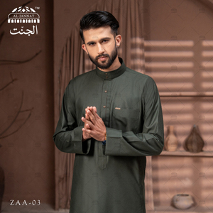 Thobe musulman taille poche couleur unie arabe conception robe saoudien Qatar mode hommes vêtements islamiques à vendre - Product Image 4