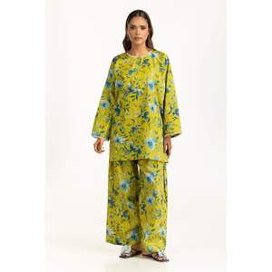 ชุดเซ็ตเสื้อผ้าลำลองสีเขียวพิมพ์ลายผ้าแคมบริคสำหรับผู้หญิง ไซส์ XXS ชุด 2 ชิ้น ดีไซน์ไม่มีปก เหมาะสำหรับใส่ทำงานในฤดูใบไม้ผลิ/ฤดูร้อน - Product Image 4