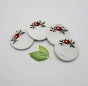 Round Shape Marble <b>Coaster</b> for Home Hotel Office Use Serving <b>Drinks</b> <b>Coaster</b> - Product Image 2