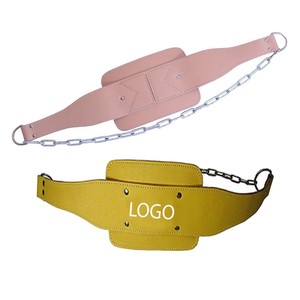 GAF longitud personalizada ejercicio cuero Dip Belt Fitness gimnasio entrenamiento Powerlifting hebilla con cadena nuevo producto cinturón de levantamiento de pesas - Product Image 3