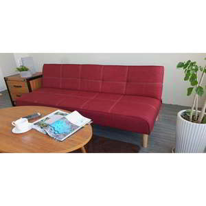 Minimally Designed Multifunctional <b>Convertible</b> <b>Sofa</b> <b>Bed</b> Red 168x86x33cm SFG68021 Reclining Wooden for Living Room Home Furniture - Product Image 4