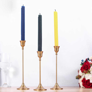 Bougeoir en métal de style européen 3 pièces pour Noël, anniversaires, fêtes, décoration de la maison et de mariage - Product Image 1