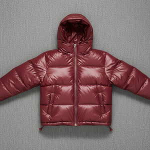 Veste bomber rembourrée brillante imperméable de haute qualité personnalisable OEM, col montant, vêtements d'hiver, style streetwear - Product Image 6