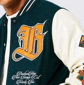 Top Design Letterman Varsity Jacket Respirant Plus Size Veste Letterman imprimée personnalisée pour hommes - Product Image 6