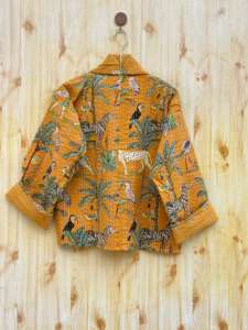 Abrigo Reversible de estilo Vintage para mujer de otoño, nueva colección, chaqueta de dama de honor de talla grande de algodón acolchado Kantha bordado - Product Image 4