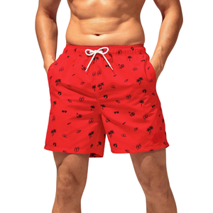 <b>Men</b> Woven Printed Front Logo Swim Shorts Quick Dry Elastic Drawstring Casual Summer Swimming <b>Trunks</b> Lightweight Pool Holiday - Product Image 1