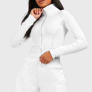 Servicio OEM, Diseño de Chándal de Alta Calidad para Mujer con Cierre de Cremallera y Pantalones Deportivos de Pierna Recta, Corte Ajustado / Logotipo Personalizado, Ropa Casual de Calle - Product Image 2