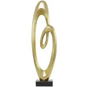 Accessoires de Noël, décoration de table, sculpture de renne décorative, pièce maîtresse, couleur dorée, design moderne de luxe, ornements - Product Image 3