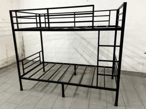 Lit superposé double en métal robuste, cadre en fer, design moderne, pour la maison, l'auberge, le dortoir, l'école, l'hôtel, chambre à coucher - Product Image 6