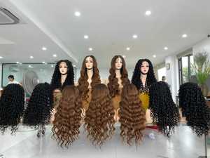 100% vietnamien meilleure qualité cheveux humains ondulés couleur perruques longue longueur pour les femmes noires - Product Image 2