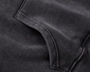 เสื้อฮู้ดแบบสวมหัวมีกระเป๋าลายกรดซีดจางมีฮู้ดแนวสตรีทวินเทจ - Product Image 4