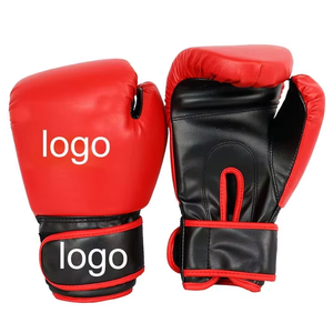 Top Quality Custom Made <b>Black</b> red Winning Boxing Gloves <b>Hook</b> and Loop up Design Made With Genuine Leather - Product Image 4