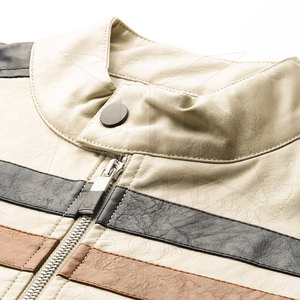 Custom Logo Men's <b>Winter</b> <b>Leather</b> <b>Jacket</b> with Stand Collar High Quality Breathable Casual Style Made in Pakistan Low MOQ - Product Image 4