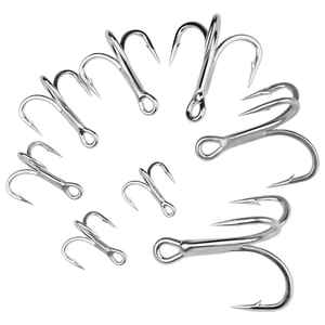 Hameçons circulaires en acier inoxydable pour la pêche au bar, hameçons triples torsadés à verrouillage à manivelle, appâts souples, hameçons de pêche personnalisés - Product Image 3