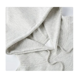 High Quality 500 GSM Cotton Thick Heavyweight Oversized Hoodies No <b>String</b> Unisex Custom Logo Plus Size Hoodies - Product Image 3