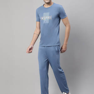 Matériau pur usine vente directe hommes t-shirt et pantalon ensemble meilleur Article 2025 coton respirant hommes t-shirt et pantalon ensemble - Product Image 5