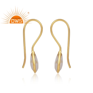 Nouvelle arrivée Boucles d'oreilles en argent sterling plaqué or 18 carats avec cristaux naturels et pierres précieuses en quartz Fabricant de bijoux personnalisés - Product Image 4