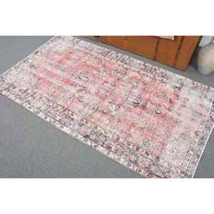 0.3x6 ft Turkish <b>Runner</b> Rug, Vintage <b>Red</b> Solid Rug - Product Image 4