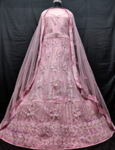 Filet de travail Jarkan lourd de concepteur Lehenga Choli 3m Flair Single Can 2.5m Four Side Butti Dupatta pour les fêtes d'hiver en gros - Product Image 3