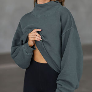 Sudadera con capucha de patrón flotante de invierno de talla grande Original Unisex 100% poliéster cuello redondo pulóver ropa de calle de punto alto ajuste holgado - Product Image 4