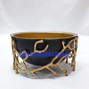 Bol de service à deux niveaux en argent fini, design arabe, plateau spécial, design élégant du Moyen-Orient, bol de service pour aliments - Product Image 3