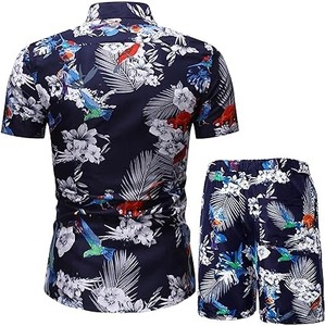Ensembles de jogging 2 pièces avec logo personnalisé pour hommes, t-shirt à manches courtes à séchage rapide et short coupe-vent Streetwear décontracté pour le printemps - Product Image 6