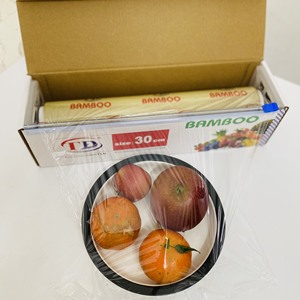 Fast delivery Manufacturer Competitive Price PVC Cling Film for Food Plastic Food Wrap with <b>Cutter</b> Stretch Film Wrap 10mic/11mic - Product Image 1