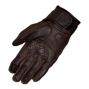 Men's Brown Genuine Leather Air Vent Gloves Mesh Printed Auto Racing Wear for Winter Custom Team for Motorbike Motorcycle Racing - Product Image 3