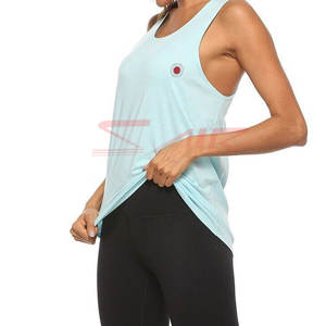 Débardeur sans manches en coton personnalisé pour femmes haut de sport décontracté à col rond imprimé solide pour l'été option grande taille - Product Image 4