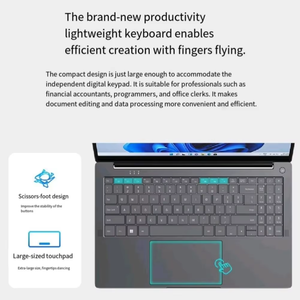 Nuevo L e n o V o P15H 15,6 pulgadas N150 16 + 512G Ligero Qual-core CPU de alto rendimiento Laptop de negocios para trabajo de oficina - Product Image 3