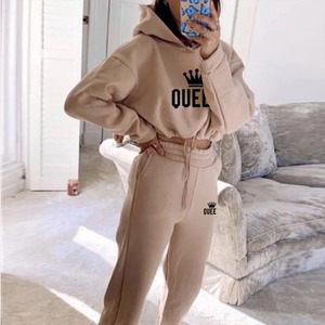 Winter Women Casual Matching Two-Piece <b>Set</b> Zip up <b>Sweaters</b> Solid Colar Sweatpants Outfits Women Two Pieces Suit - Product Image 6