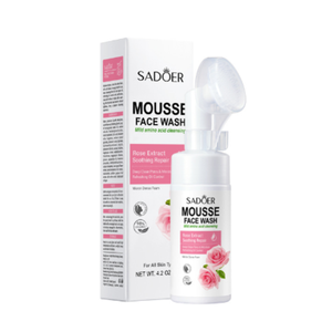 Paquete al por Mayor de Mousse Limpiadora SADOER - (5x Vitamina C, 5x Ácido Hialurónico, 5x Rosa) - Limpiador Facial de 120 ml con Cepillo de Silicona - Product Image 1