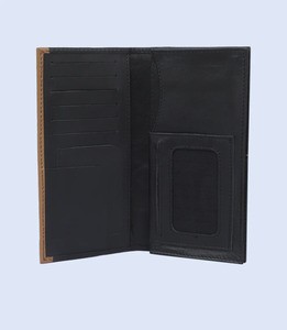 Tarjetero de piel auténtica RFID con logotipo personalizado de pliegue largo directo de fábrica al por mayor con estilo, tarjetero ligero de alta calidad para hombre - Product Image 4