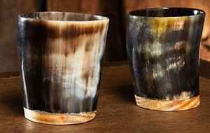 Tasse en verre viking faite à la main avec logo personnalisé tasse en corne indienne polie pour fêtes et décorations de style ange - Product Image 3