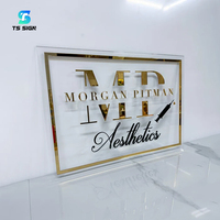 Signe acrylique avec votre texte ou logo personnalisé bureau vitrine surélevé plaque signalétique réception salon signe impression UV logo d'entreprise