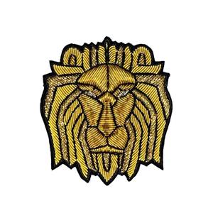 Broche de sécurité personnalisable en fil de bullion brodé à la main, motif Comète Russe, écusson brodé en tissu, accessoire de mode - Product Image 2