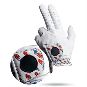 Gants de golf professionnel souple gaucher exercice formation Cabretta cuir Logo personnalisé hommes Crebratta cuir gant de golf - Product Image 4
