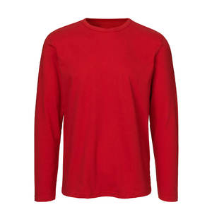 Vente en gros T-shirts décontractés 100% coton à manches longues confort basique pour hommes chemise à manches longues GSM bas - Product Image 4