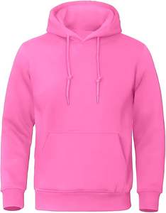 Sudadera con capucha de cuello alto para hombre urbano, sudadera de lana gruesa, ropa de calle informal, estilo de invierno, liso, teñido, moda urbana sólida - Product Image 4